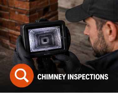 Inspecting exterior brick chimney for cracks, mortar gaps, and water leaks in Ottawa